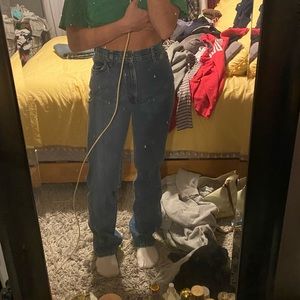 vintage high waisted straight leg jeans